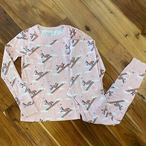 Hanna Andersson Organic Cotton Pink Pagasus Kids Pajama Set Size 140 / 10